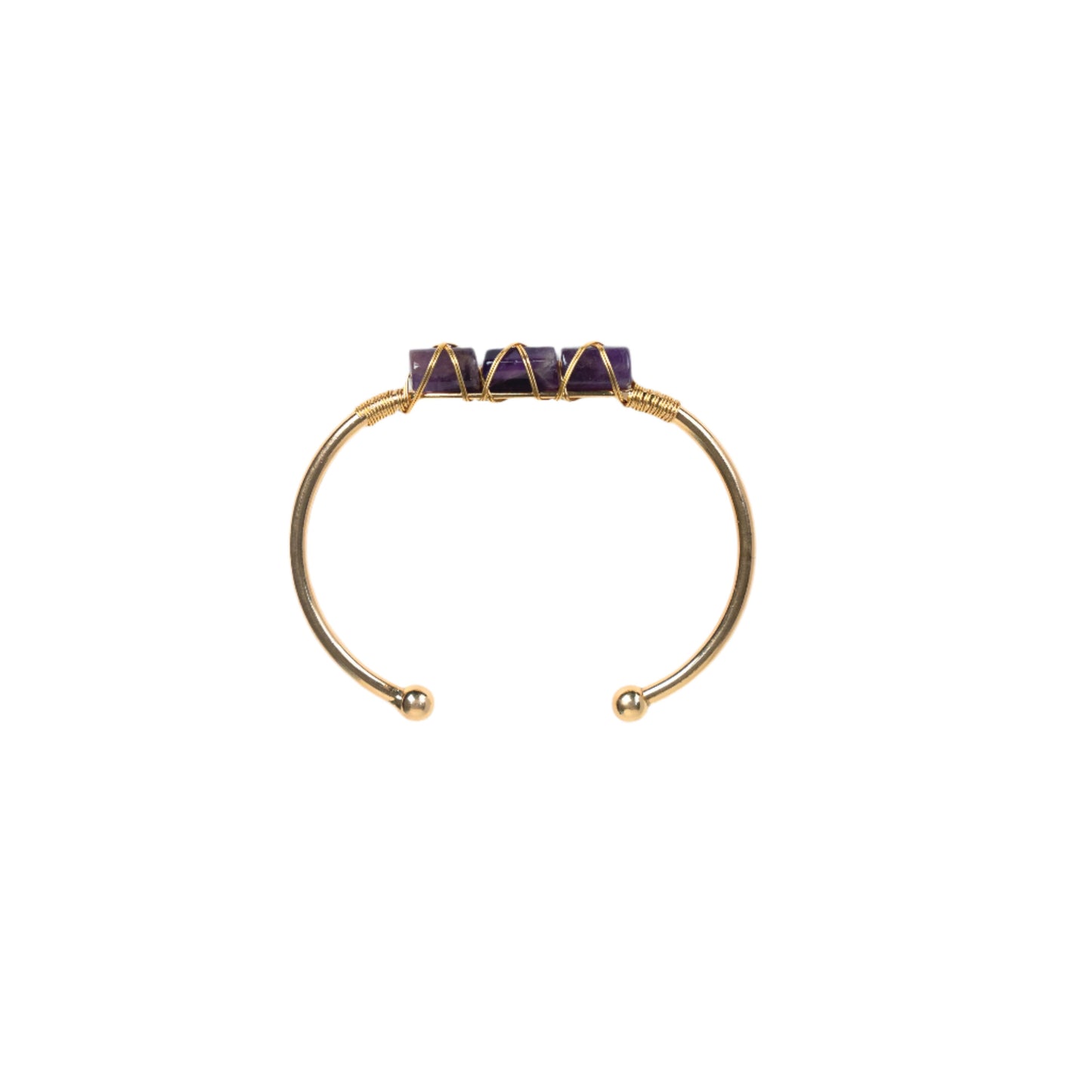 Amethyst Gold Bangle