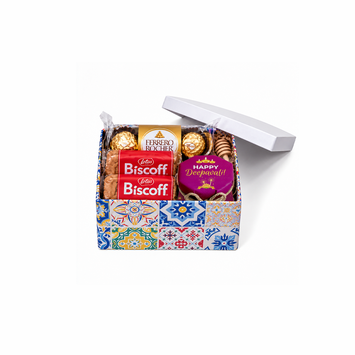 Happy Deepavali mini honey jar in a Sweet Treat Tin