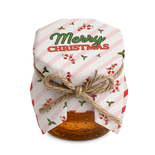 Merry Christmas mini honey jar