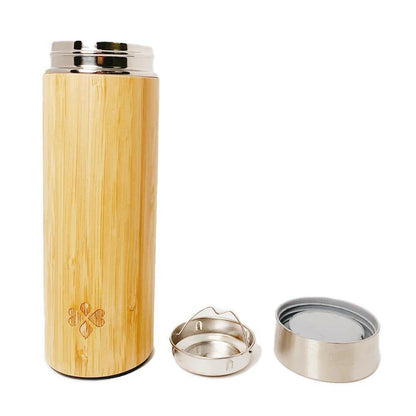 Mini Honey & Bamboo Tumbler with Tea Strainer