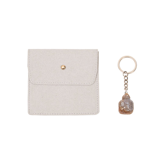 Indian Agate Turtle Keychain