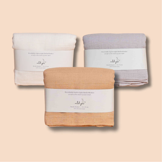 Muslin Blanket | Soft & Breathable Baby Swaddle | Lightweight Cotton for Newborns & Toddlers
