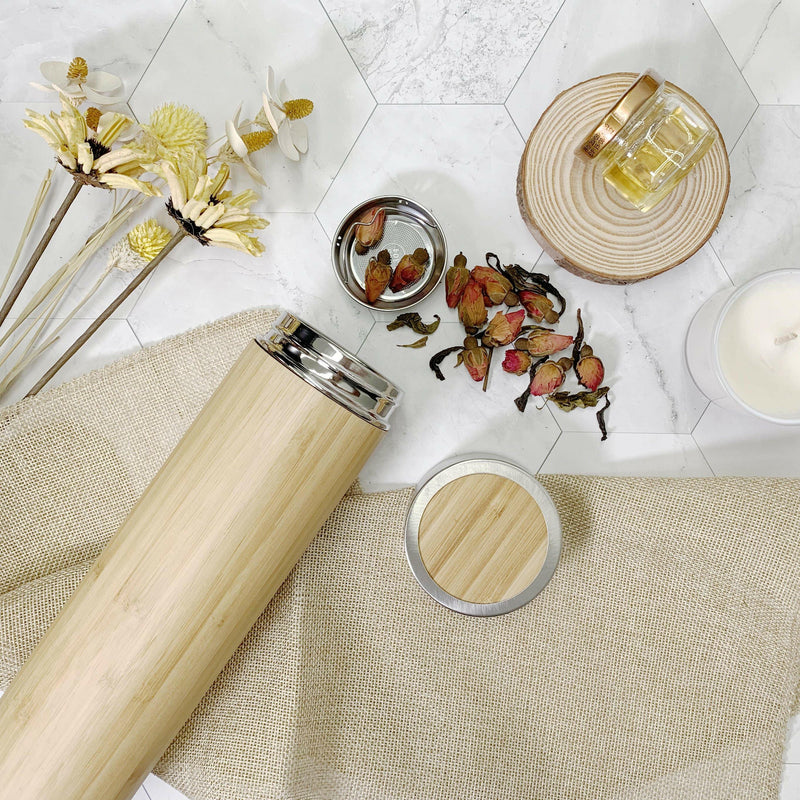 Bamboo Tumbler with Tea Strainer